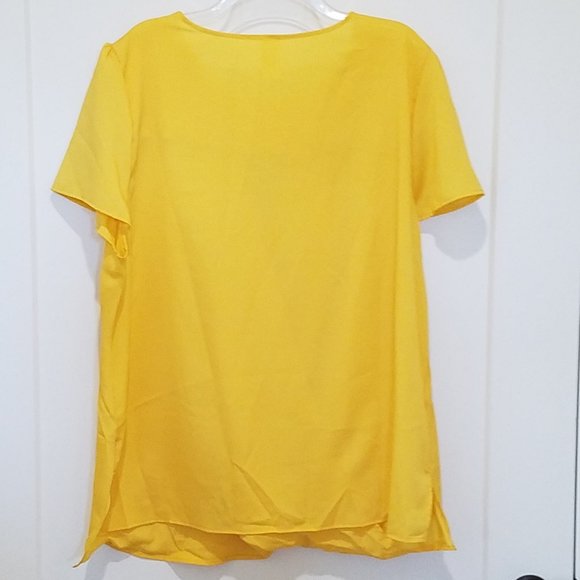 blouse  yellow cutout plus - Picture 4 of 6